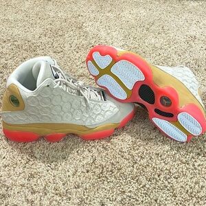 New! Nike Air Jordan 13 “Chinese New Year” #CW4409-100 Tan/Beige/Pink Men Sz 12